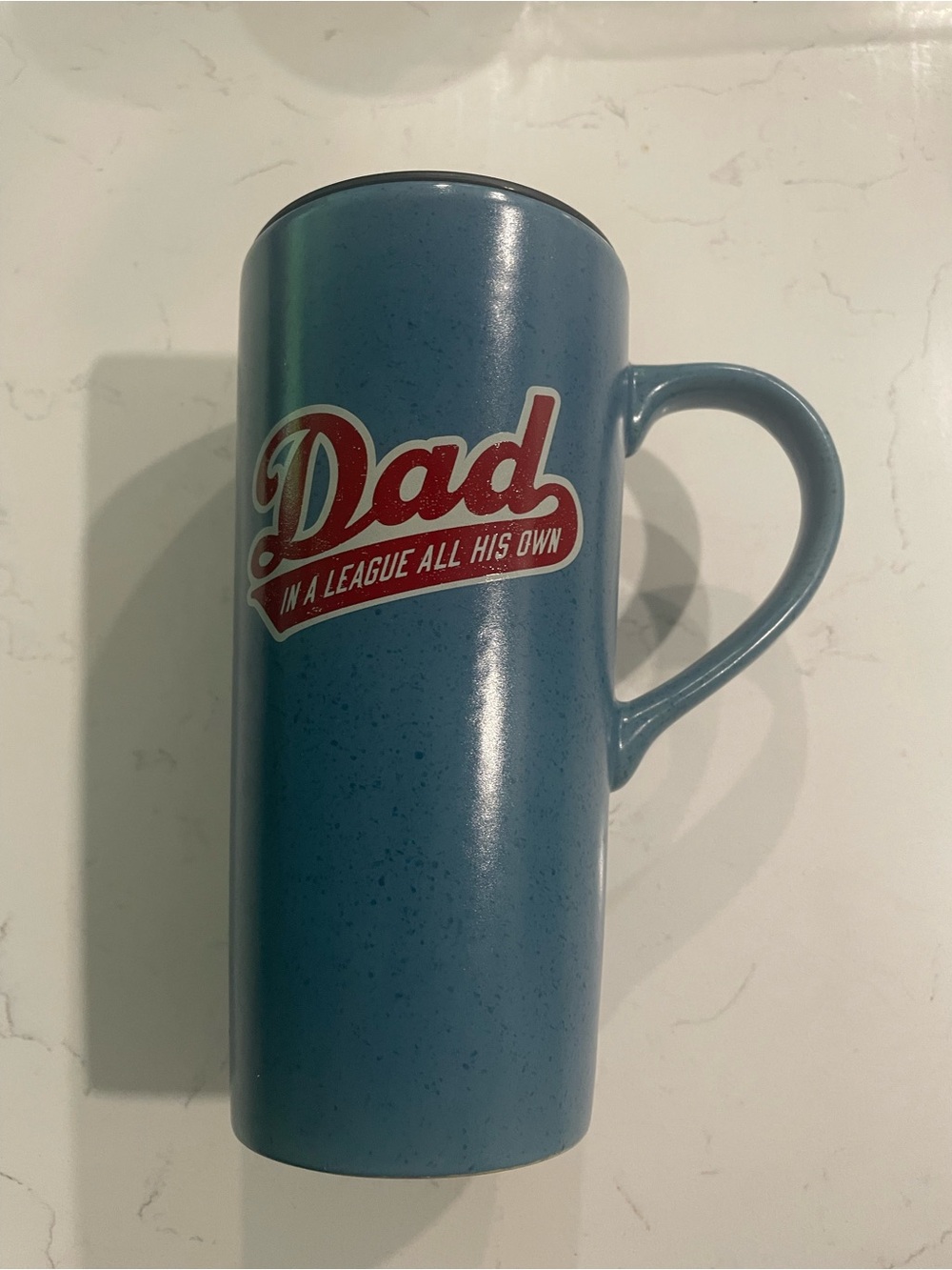 Hallmark Coffee Travel Mug Fathers Day Tea Cup Dad League Novelty Gift New Blue